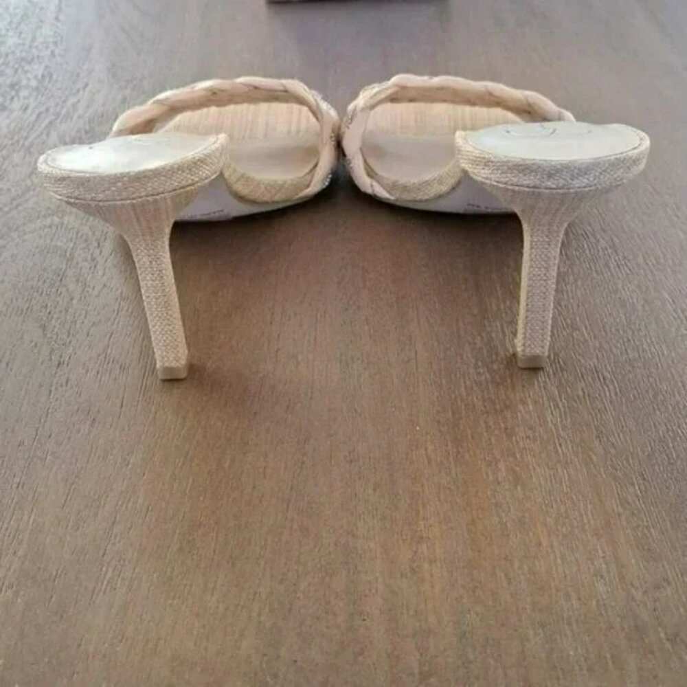 Jessica Simpson Kasova Braided Heeled Sandals - Color: Natural - Size: 9 - Picture 4 of 10